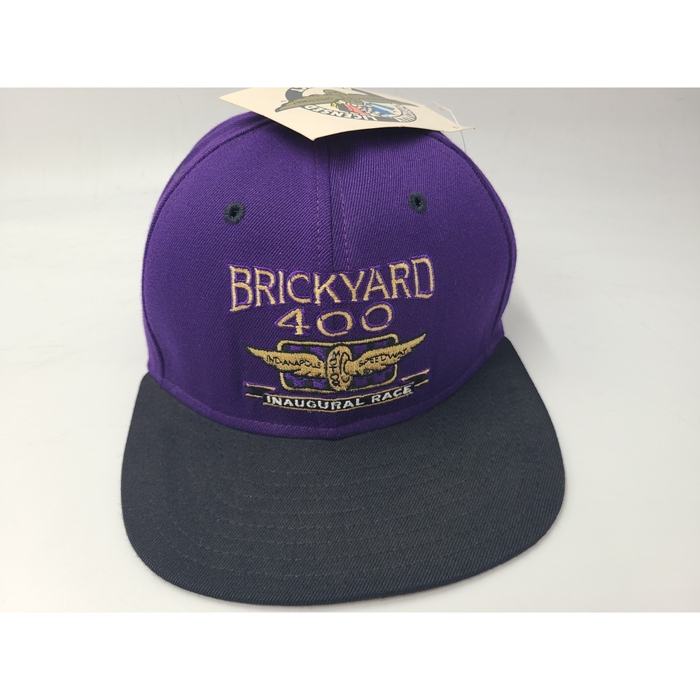 Vintage Brickyard 400 1994 Inaugural Race DeLong Snapback‎ Hat Cap NASCAR Purple